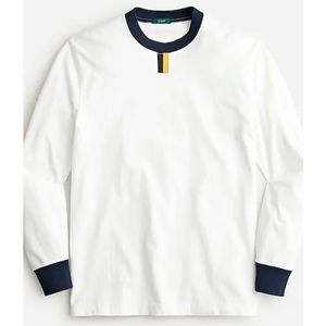 J. Crew Relaxed long-sleeve premium-weight cotton tab T-shirt